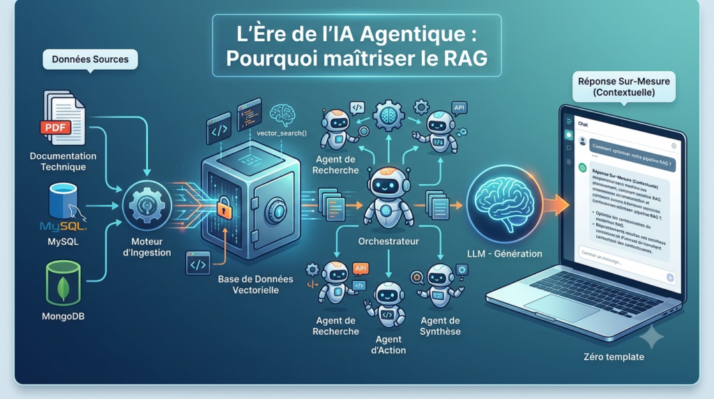 L’Ère de l’IA Agentique : Pourquoi maîtriser le RAG est le futur du développement Full-Stack