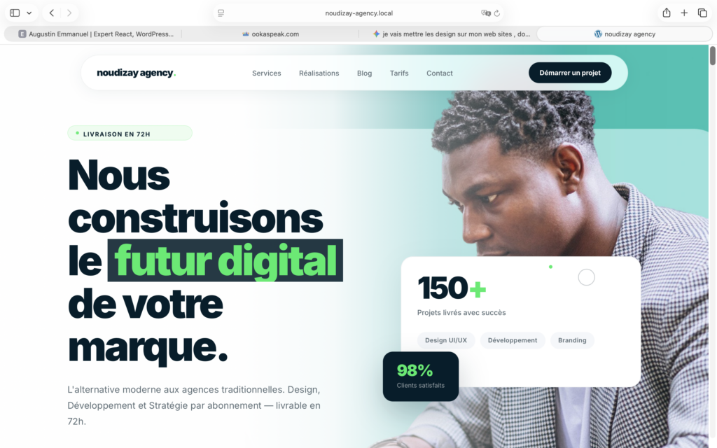 NouDizay Agency – Showcase Immersif pour Studio Créatif Haut de Gamme