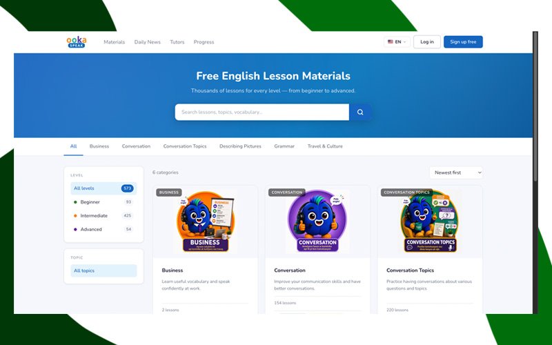 OokaSpeak – Plateforme Interactive d’Apprentissage de Langues & Réservation
